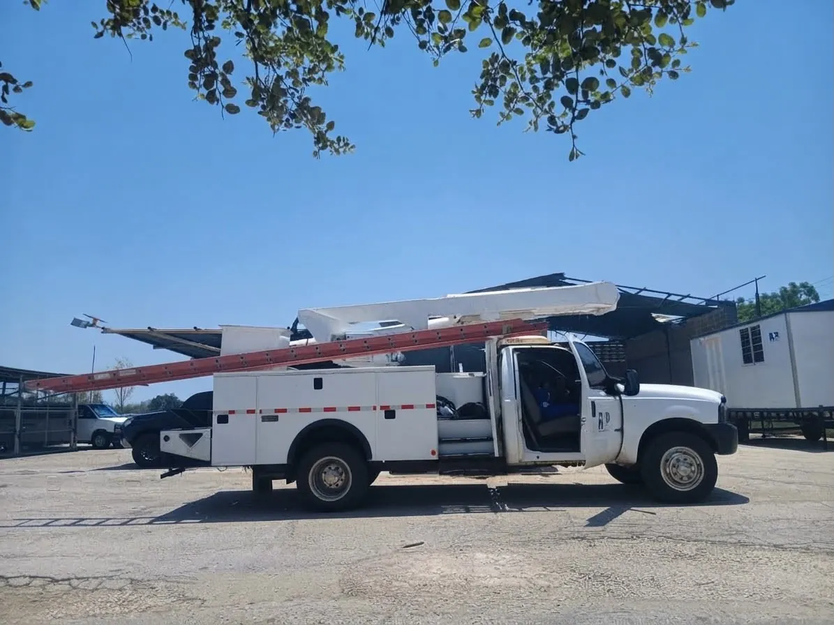 Bucket truck from the electrical projects fleet