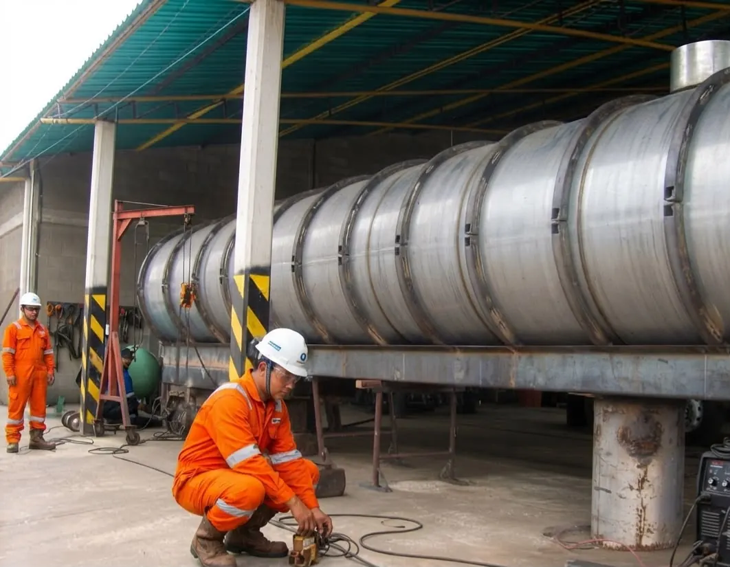 Steel tankers being built in the PPD workshop