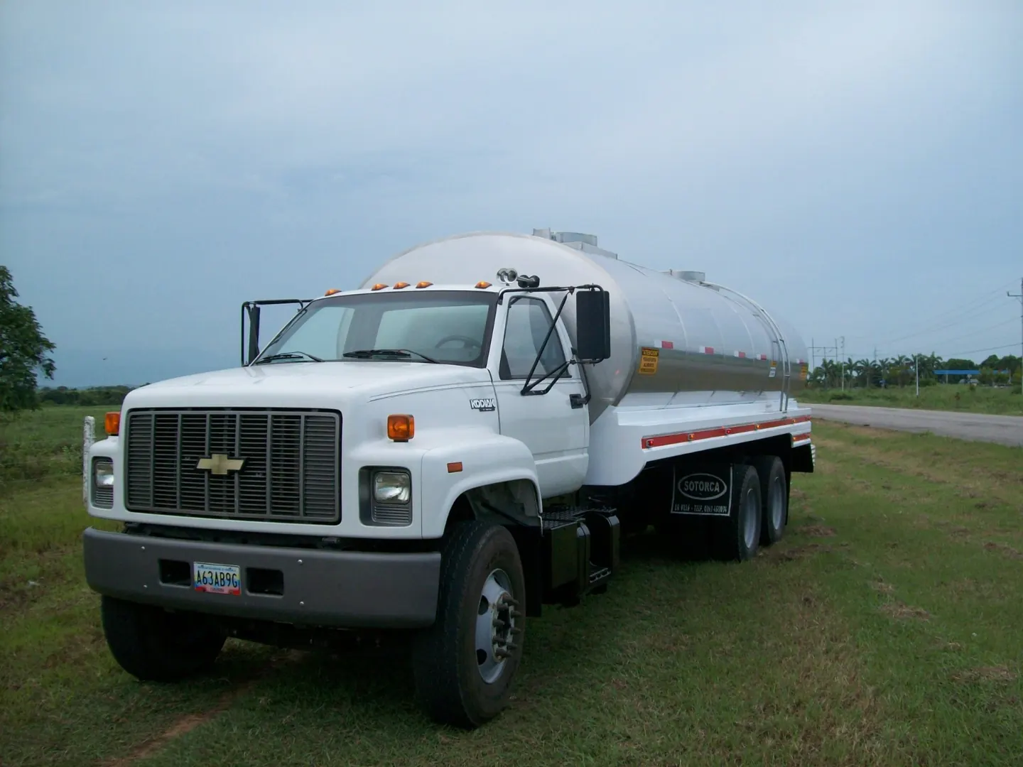 Front view of a high-capacity tanker truck