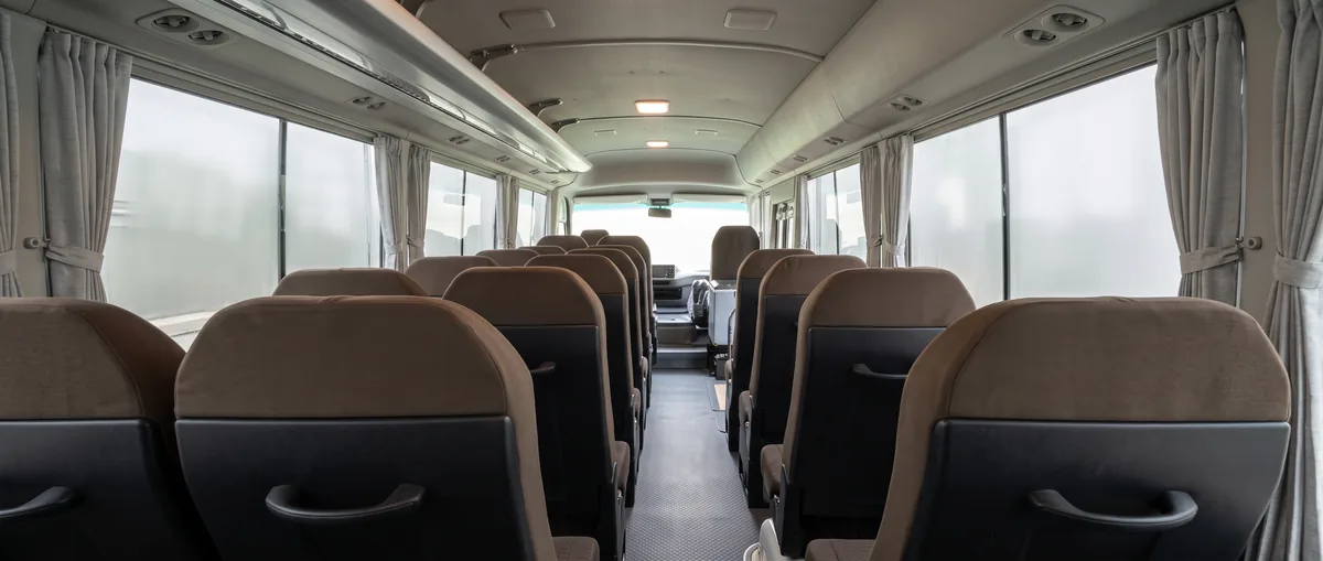 Interior de autobús de la flota