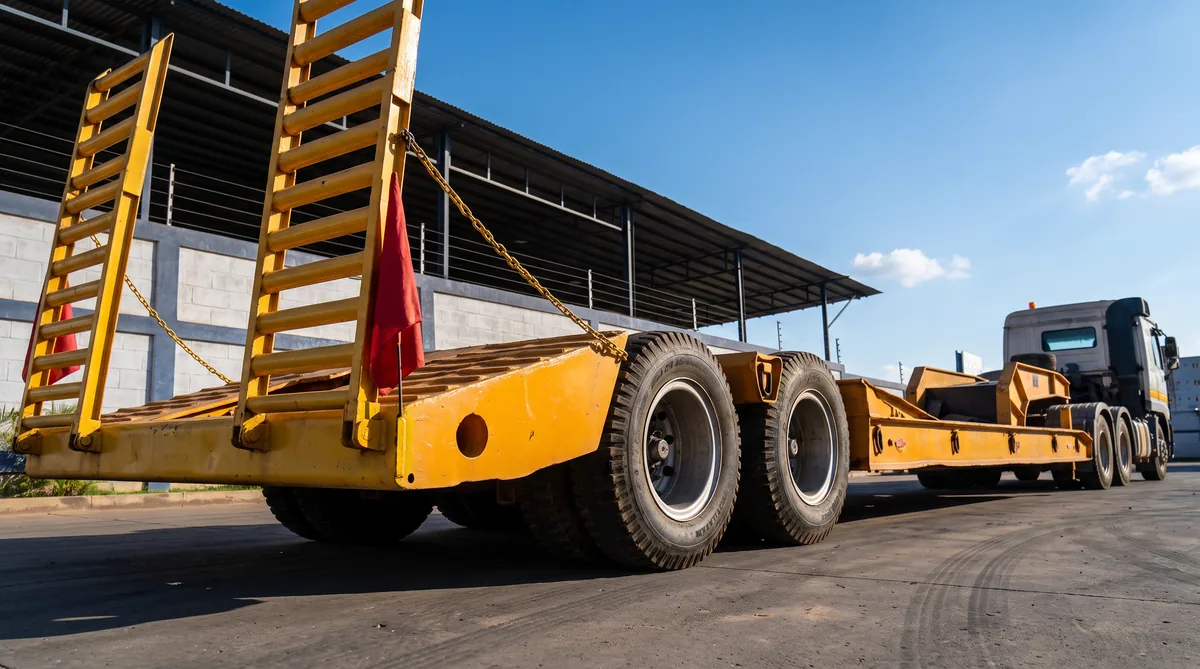 Remolque lowboy para traslado de maquinaria pesada